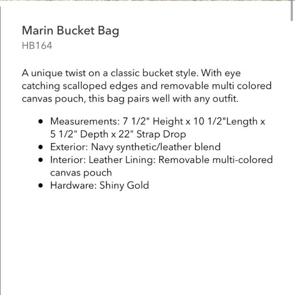 Stella & Dot Bucket Bag with removable pouch liner - Picture 16 of 16